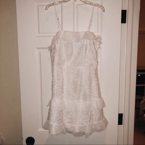 Floral embroidered mini dress